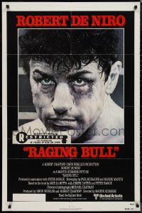 9j0426 RAGING BULL 1sh 1980 Hagio art of Robert De Niro, Martin Scorsese boxing classic!