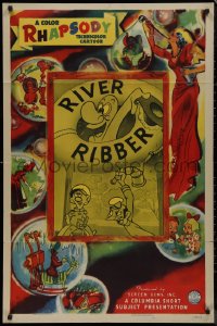 9j0444 RIVER RIBBER 1sh 1945 Columbia Color Rhapsody animated short, ultra rare!