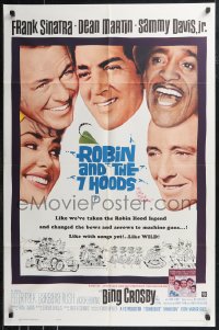 9j0447 ROBIN & THE 7 HOODS 1sh 1964 Frank Sinatra, Dean Martin, Sammy Davis, Bing Crosby, Rat Pack!
