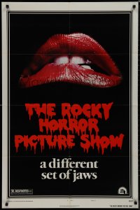 9j0449 ROCKY HORROR PICTURE SHOW style A 1sh 1975 c/u lips image, a different set of jaws!