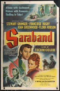 9j0457 SARABAND FOR DEAD LOVERS 1sh 1949 Stewart Granger in a spectacle of adventure & romance!