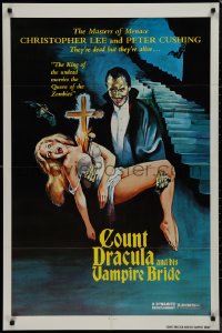 9j0458 SATANIC RITES OF DRACULA 1sh 1978 great artwork of Count Dracula & his Vampire Bride!