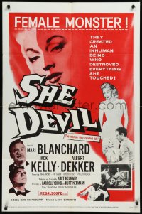 9j0467 SHE DEVIL 1sh 1957 sexy inhuman female monster who destroyed everything she touched!