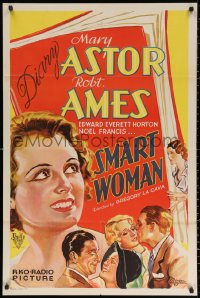 9j0473 SMART WOMAN 1sh 1931 Mary Astor pretends her husband's mistress is a house guest, ultra rare!