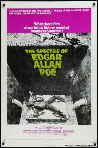 9j0480 SPECTRE OF EDGAR ALLAN POE 1sh 1974 what drove him to a bizarre world of madness & murder?