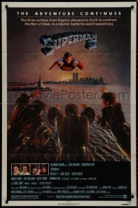 9j0498 SUPERMAN II NSS style 1sh 1981 Christopher Reeve, Terence Stamp, great image of villains!