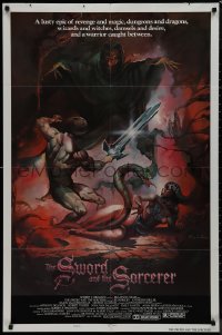 9j0500 SWORD & THE SORCERER style B 1sh 1982 dungeons, dragons, cool fantasy art by Peter Andrew Jones!