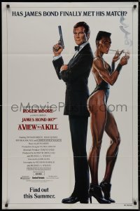 9j0531 VIEW TO A KILL advance 1sh 1985 Moore as James Bond, Jones, purple background art by Goozee!