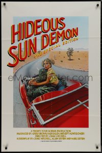 9j0541 WHAT'S UP HIDEOUS SUN DEMON 1sh R1988 wacky sci-fi horror spoof starring Clarke's son