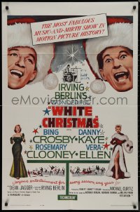 9j0545 WHITE CHRISTMAS 1sh R1961 Bing Crosby, Danny Kaye, Clooney, Vera-Ellen, musical classic!