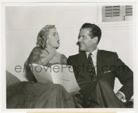 9j1276 DIAL M FOR MURDER candid 8x10 still 1954 Grace Kelly shows Bob Cummings how she'll be choked!