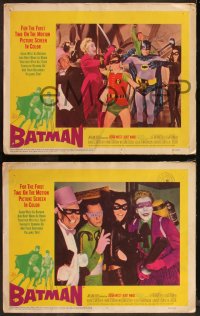9j1018 BATMAN 8 LCs 1966 DC Comics, great images of Adam West & Burt Ward, Romero and more!