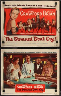 9j1030 DAMNED DON'T CRY 8 LCs 1950 Joan Crawford is the private lady of a Public Enemy!