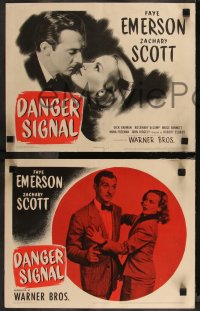 9j1031 DANGER SIGNAL 8 LCs 1945 great images of Faye Emerson, Zachary Scott, film noir!