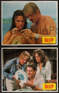 9j1007 DEEP 12 LCs 1977 Jacqueline Bisset & Nick Nolte with find treasure in the ocean, Peter Yates!