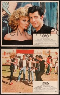 9j1045 GREASE 8 LCs 1978 John Travolta & Olivia Newton-John in a most classic musical!