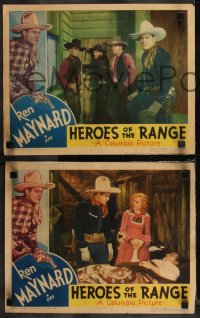 9j1140 HEROES OF THE RANGE 3 LCs 1936 blazing adventure with your fighting favorite, Ken Maynard!