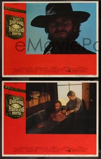 9j1046 HIGH PLAINS DRIFTER 8 LCs 1973 images of cowboy star & director Clint Eastwood, complete set!