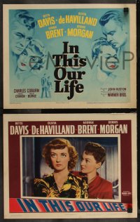 9j1049 IN THIS OUR LIFE 8 LCs 1942 Bette Davis, Olivia De Havilland, Brent & Morgan, complete set!