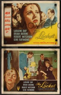 9j1054 LOCKET 8 LCs 1946 noir images of Laraine Day, Brian Aherne, Robert Mitchum, Gene Raymond!