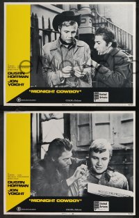 9j1112 MIDNIGHT COWBOY 6 LCs 1969 Dustin Hoffman, Jon Voight, John Schlesinger classic!