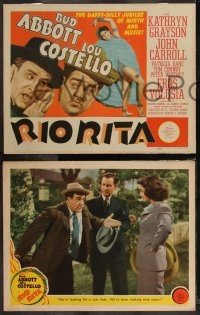 9j1067 RIO RITA 8 LCs 1942 Bud Abbott & Lou Costello with sexy Eros Volusia, mirth & music!