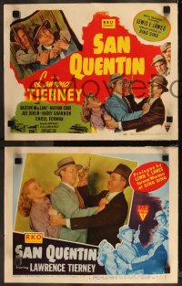 9j1071 SAN QUENTIN 8 LCs 1947 famous prison, Directed by Douglas Gordon, cool film noir!