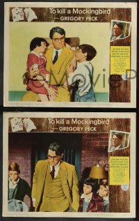 9j1082 TO KILL A MOCKINGBIRD 8 LCs 1962 Gregory Peck as Atticus from Harper Lee classic novel!