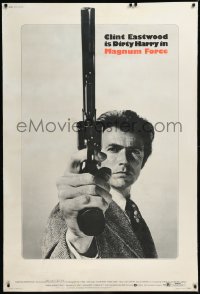 9k0080 MAGNUM FORCE 40x60 1973 completely different c/u of Clint Eastwood as Dirty Harry w/his gun!