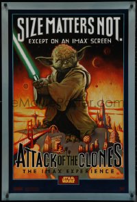 9k0624 ATTACK OF THE CLONES IMAX DS style A 1sh 2002 Star Wars Episode II, Yoda, size matters not!