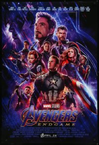 9k0627 AVENGERS: ENDGAME advance DS 1sh 2019 Marvel Comics, cool montage with Hemsworth & top cast!