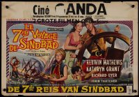 9k1223 7th VOYAGE OF SINBAD Belgian 1958 Kerwin Mathews, Ray Harryhausen classic!