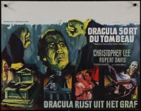9k1230 DRACULA HAS RISEN FROM THE GRAVE Belgian 1969 Hammer, Ray art of Christopher Lee & victims!