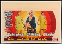 9k0054 SOME LIKE IT HOT Belgian 1959 Marilyn Monroe with ukulele, Tony Curtis & Lemmon in drag!
