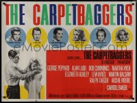 9k0137 CARPETBAGGERS British quad 1964 great close up of Carroll Baker biting George Peppard's hand!