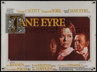9k0151 JANE EYRE British quad 1970 Charlotte Bronte's novel, Susannah York & George C. Scott!