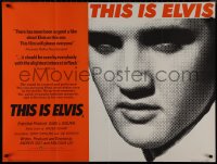9k0175 THIS IS ELVIS British quad 1981 Elvis Presley rock 'n' roll biography, portrait of The King!