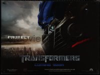 9k0178 TRANSFORMERS teaser DS British quad 2007 Bay, LaBeouf, Fox, great image of Optimus Prime!
