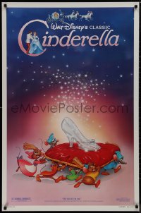 9k0691 CINDERELLA 1sh R1987 Walt Disney classic romantic musical fantasy cartoon!
