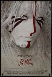 9k0693 CLAN OF THE CAVE BEAR int'l 1sh 1986 fantastic image of Daryl Hannah in tribal make up!