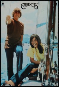 9k0213 CARPENTERS 20x30 commercial poster 1971 Richard & Karen Carpenter on board sailboat!