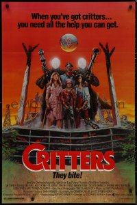 9k0697 CRITTERS 1sh 1986 great completely different art of cast & monsters by Ken Barr!