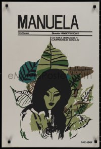 9k0456 MANUELA Cuban R1990s Eduardo Munoz Bachs silkscreen art of sexy woman in the jungle!