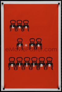 9k0463 TWELVE CHAIRS Cuban R1990s Tomas Gutierrez Alea, cool different silkscreen art of the chairs!
