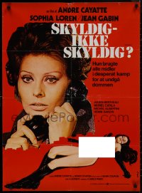 9k0245 JURY OF ONE Danish 1975 Verdict, Sophia Loren, Andre Cayatte, completely different sexy art!