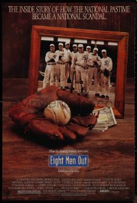9k0734 EIGHT MEN OUT 1sh 1988 John Sayles, John Cusack, Chicago Black Sox, baseball!