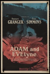 9k0247 ADAM & EVALYN English double crown 1950 different close-up of Granger & sexy Jean Simmons!