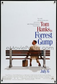 9k0756 FORREST GUMP advance DS 1sh 1994 Tom Hanks sits on bench, Robert Zemeckis classic!