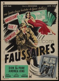 9k0579 SOUTHSIDE 1-1000 French 23x32 1952 different Finel art of Don DeFore, sexy woman, ultra rare!