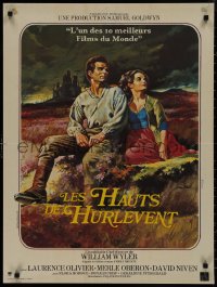 9k0584 WUTHERING HEIGHTS French 24x32 R1970s Laurence Olivier is torn with desire for Merle Oberon!